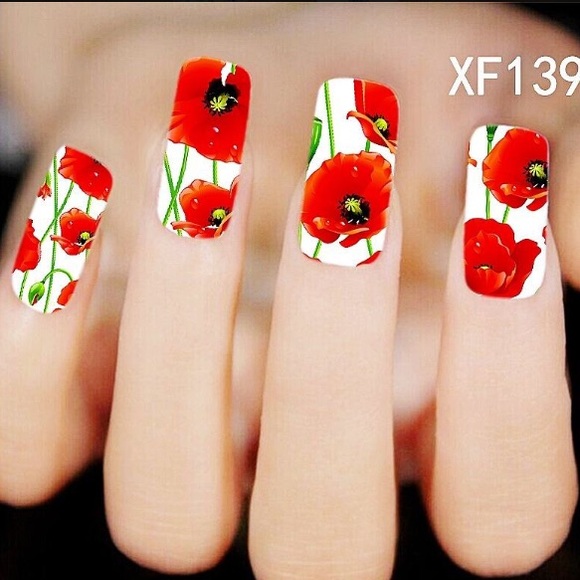 3 for $12 Nail Art waterslide Tattoos Wildflowers - Picture 6 of 6